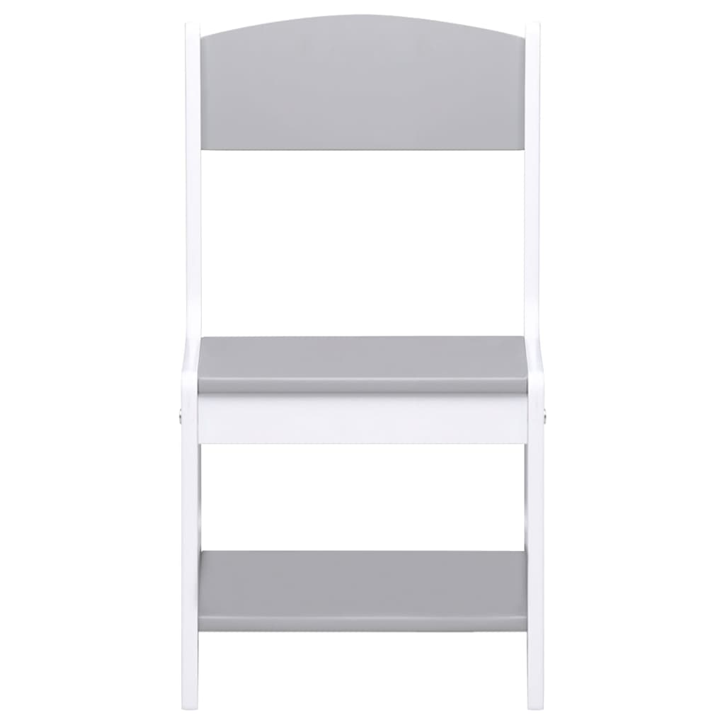 Children's Table with 2 Chairs White MDF