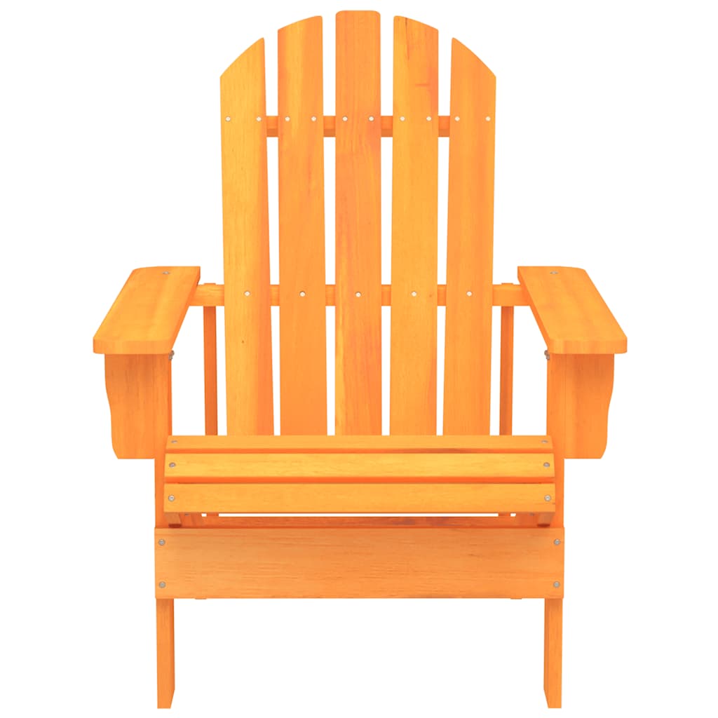 Garden Adirondack Chair Solid Fir Wood Orange