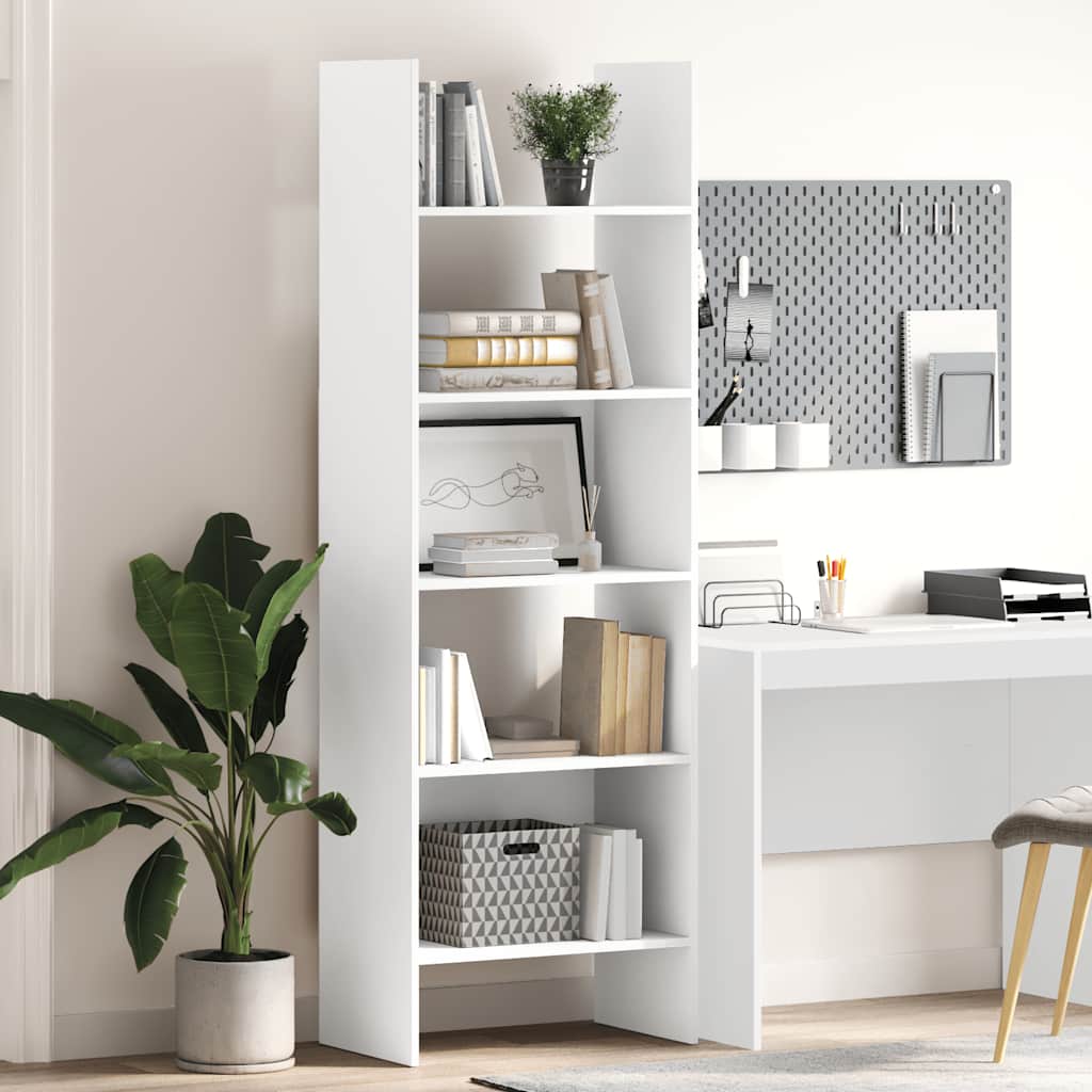 Book Cabinet White 60x35x180 cm Engineered Wood