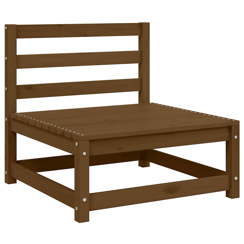 2 Piece Garden Lounge Set Honey Brown Solid Pinewood