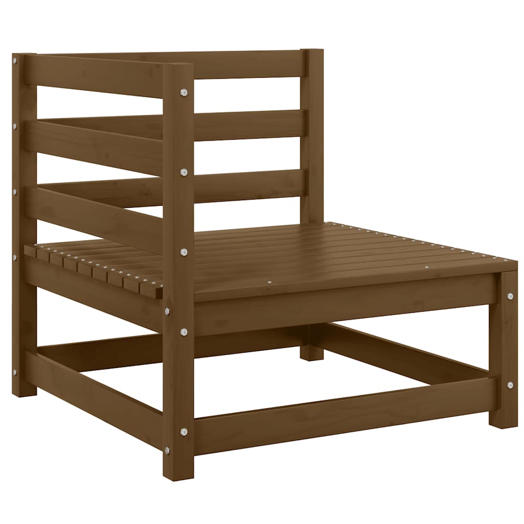 3 Piece Garden Lounge Set Honey Brown Solid Pinewood