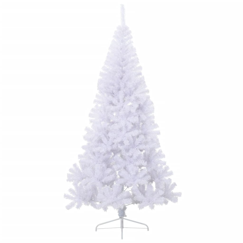 Artificial Half Christmas Tree with Stand White 210 cm PVC