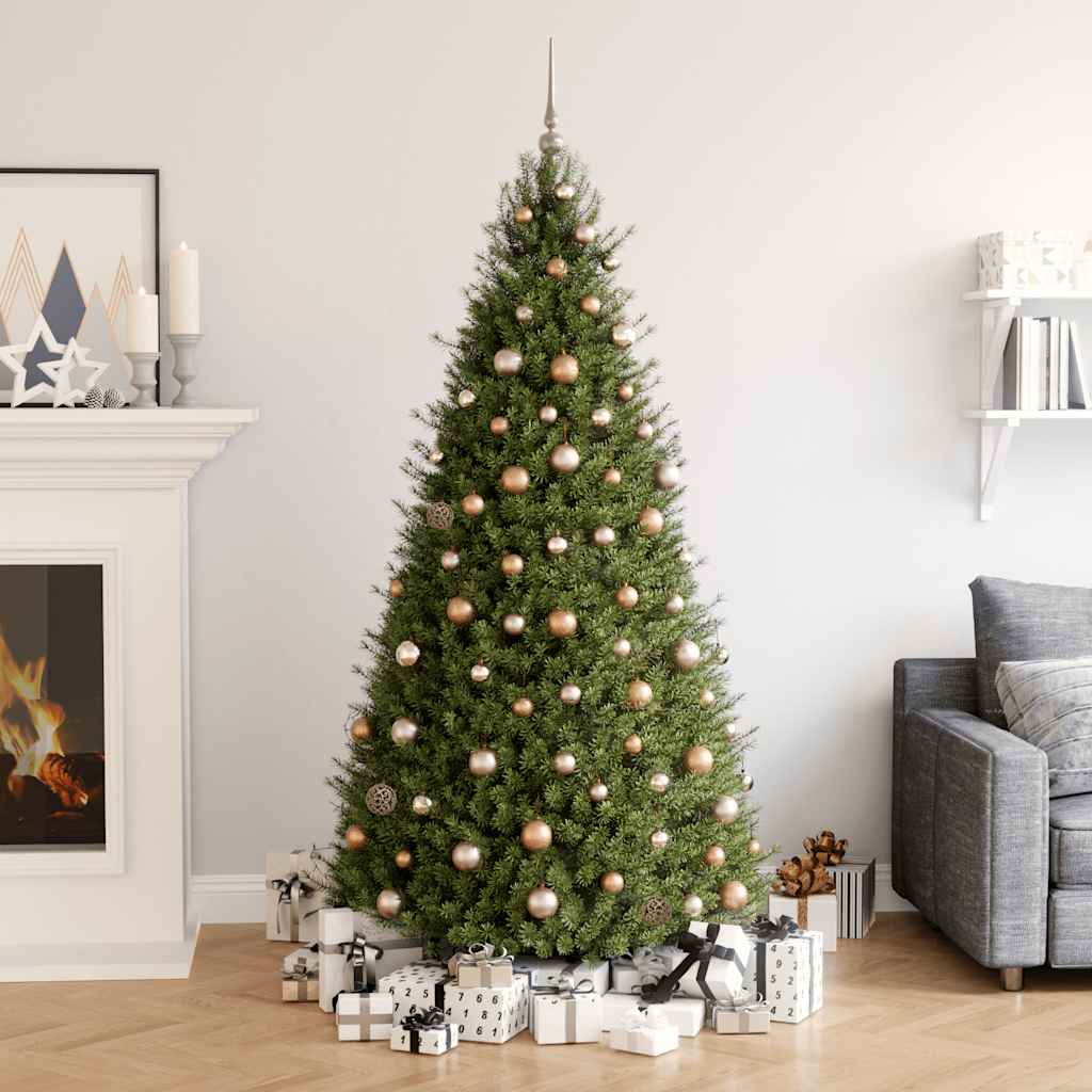 120 Piece Christmas Ball Set with Peak and 300 LEDs Rose Gold