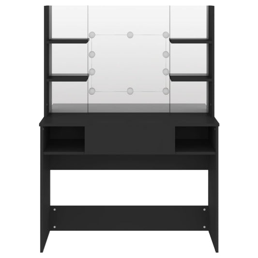 Makeup Table With Led Lights 100X40X135 Cm Mdf