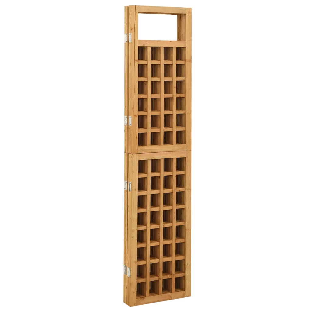 4-Panel Room Divider/Trellis Solid Fir Wood 161x180 cm