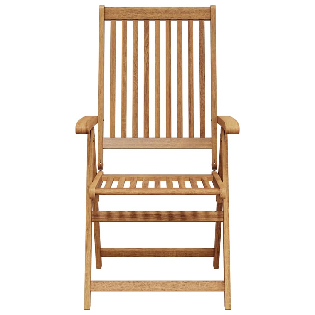 Folding Garden Chairs 8 pcs Solid Acacia Wood