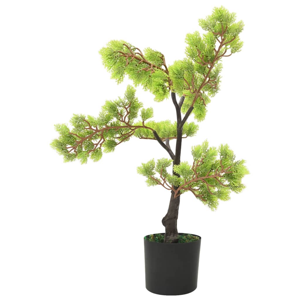 Artificial Cypress Bonsai with Pot 60 cm Green
