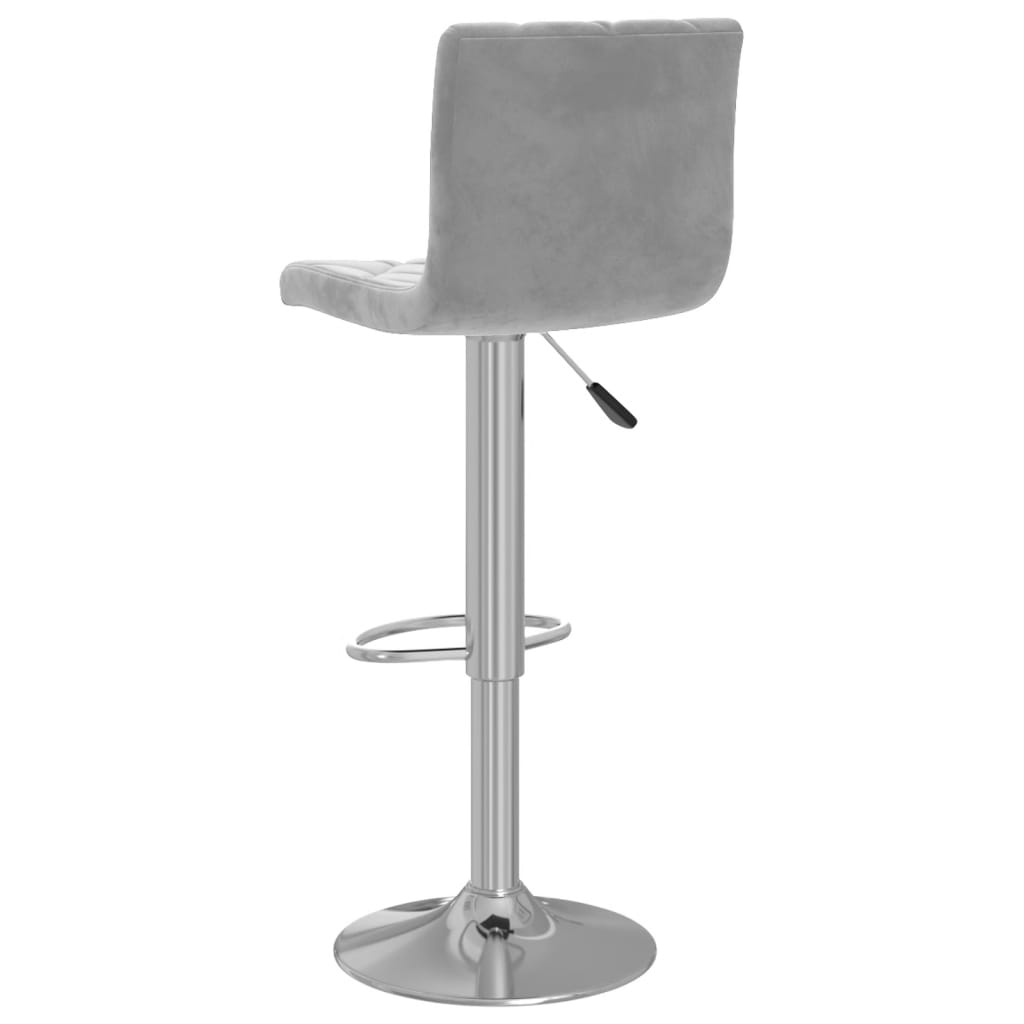 Bar Stools 2 pcs Light Grey Velvet