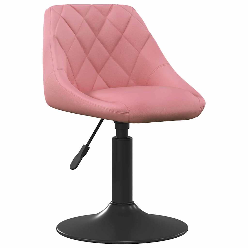Bar Stool Geometric Pink 46 x 44 x (62.5-77.5) cm Faux leather