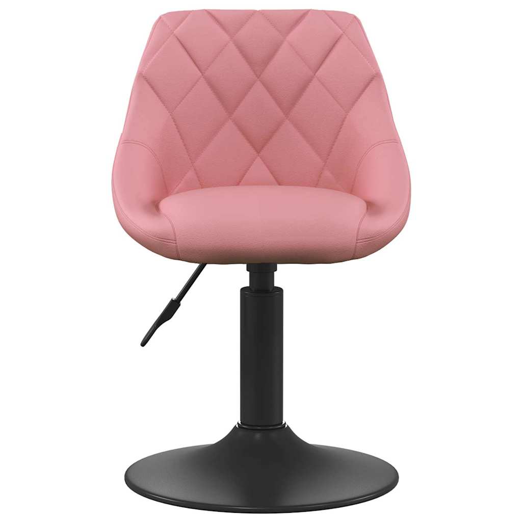 Bar Stool Geometric Pink 46 x 44 x (62.5-77.5) cm Faux leather