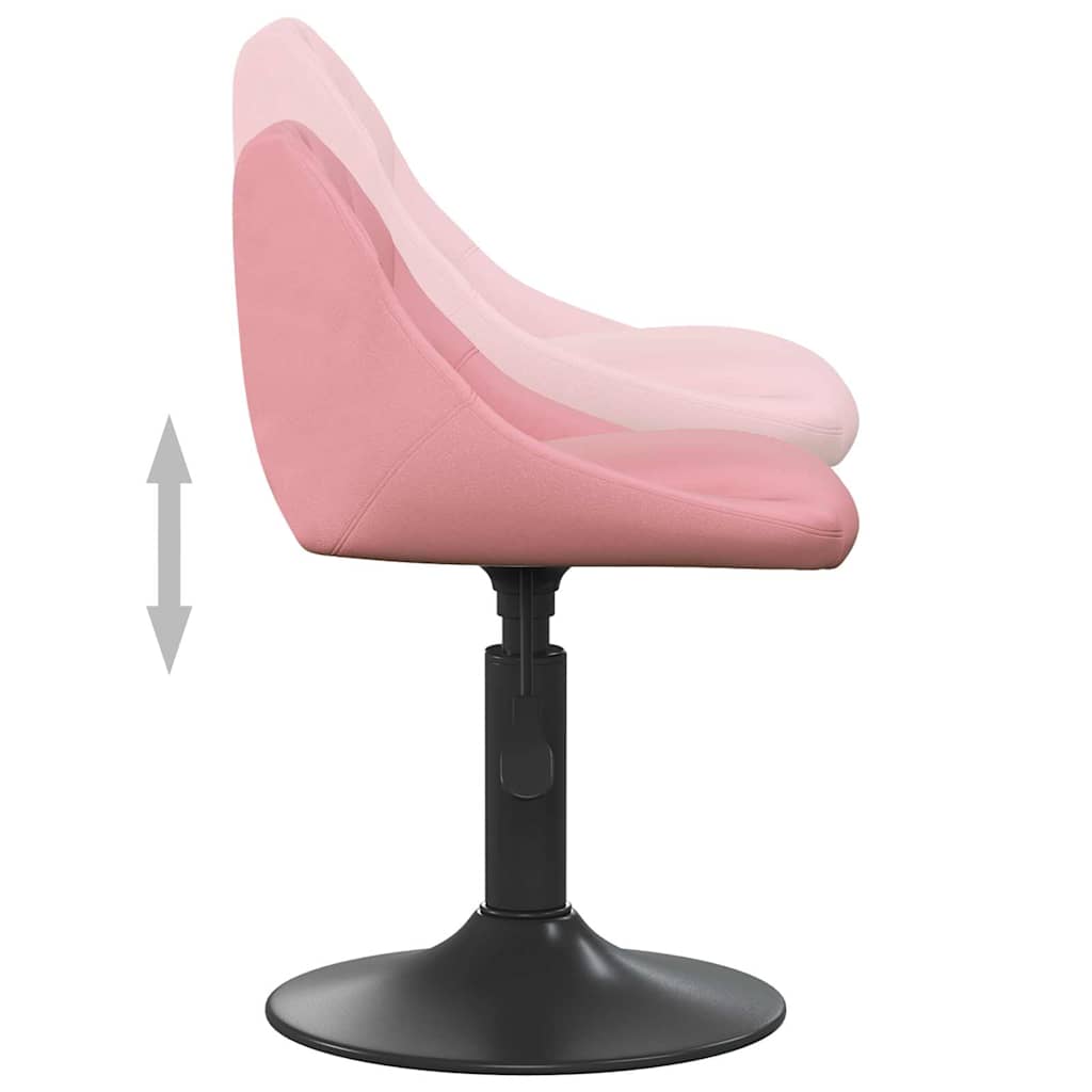 Bar Stool Geometric Pink 46 x 44 x (62.5-77.5) cm Faux leather