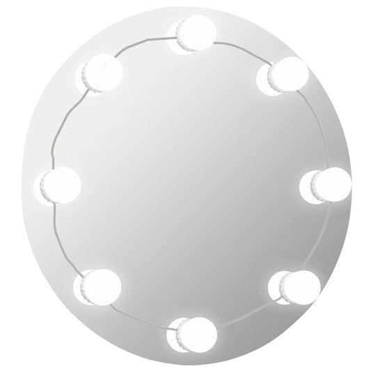 Wall Mirror With Led Lights Round Glass