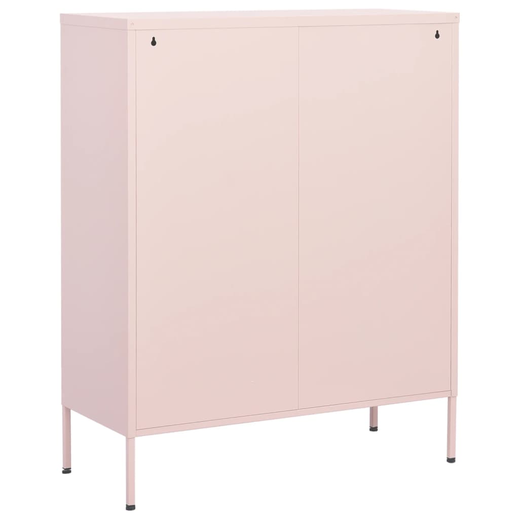 Storage Cabinet Pink 80x35x101.5 cm Steel