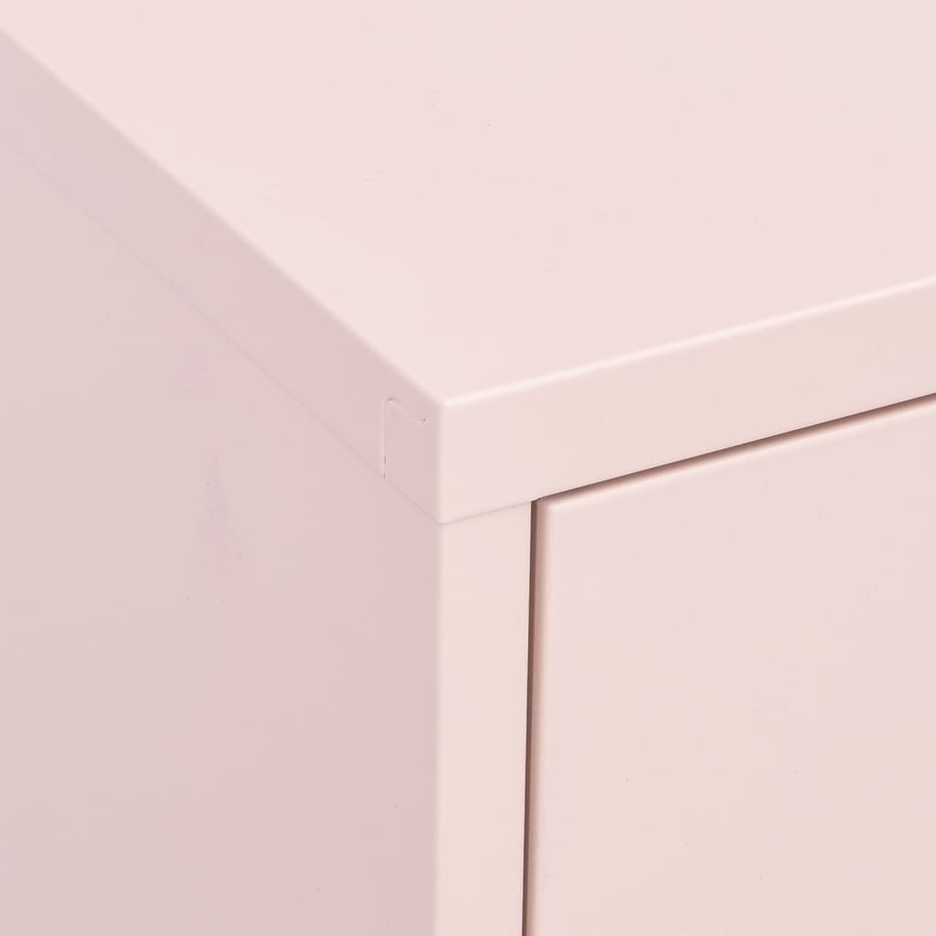Storage Cabinet Pink 80x35x101.5 cm Steel