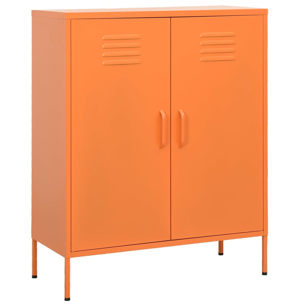 Storage Cabinet Orange 80x35x101.5 cm Steel