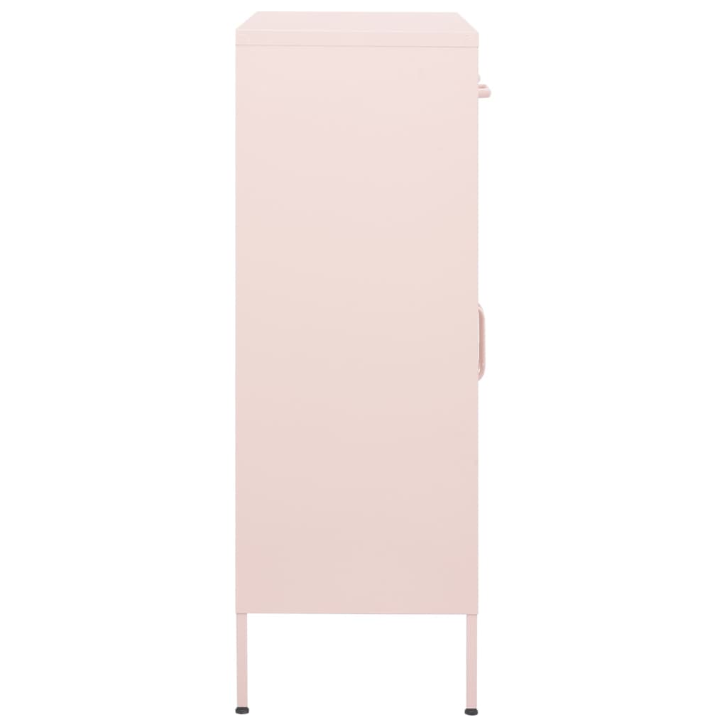 Storage Cabinet Pink 80x35x101.5 cm Steel