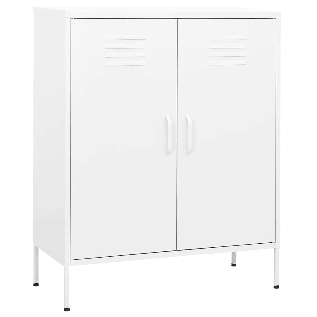 Storage Cabinet White 80x35x101.5 cm Steel