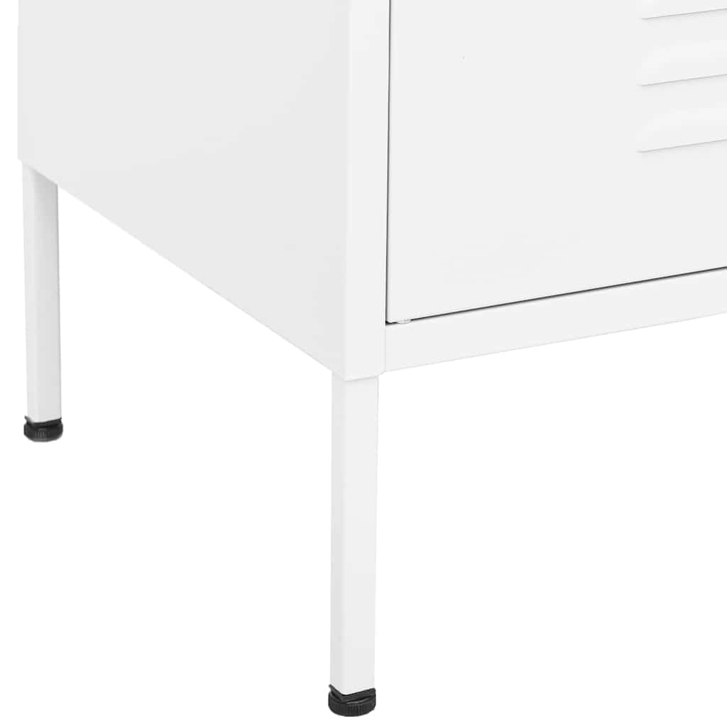 Storage Cabinet White 80x35x101.5 cm Steel