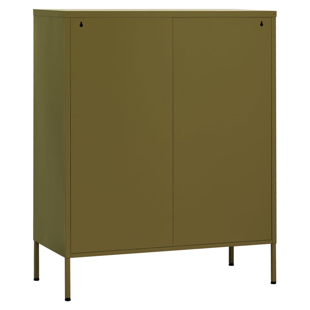 Storage Cabinet Olive Green 80x35x101.5 cm Steel