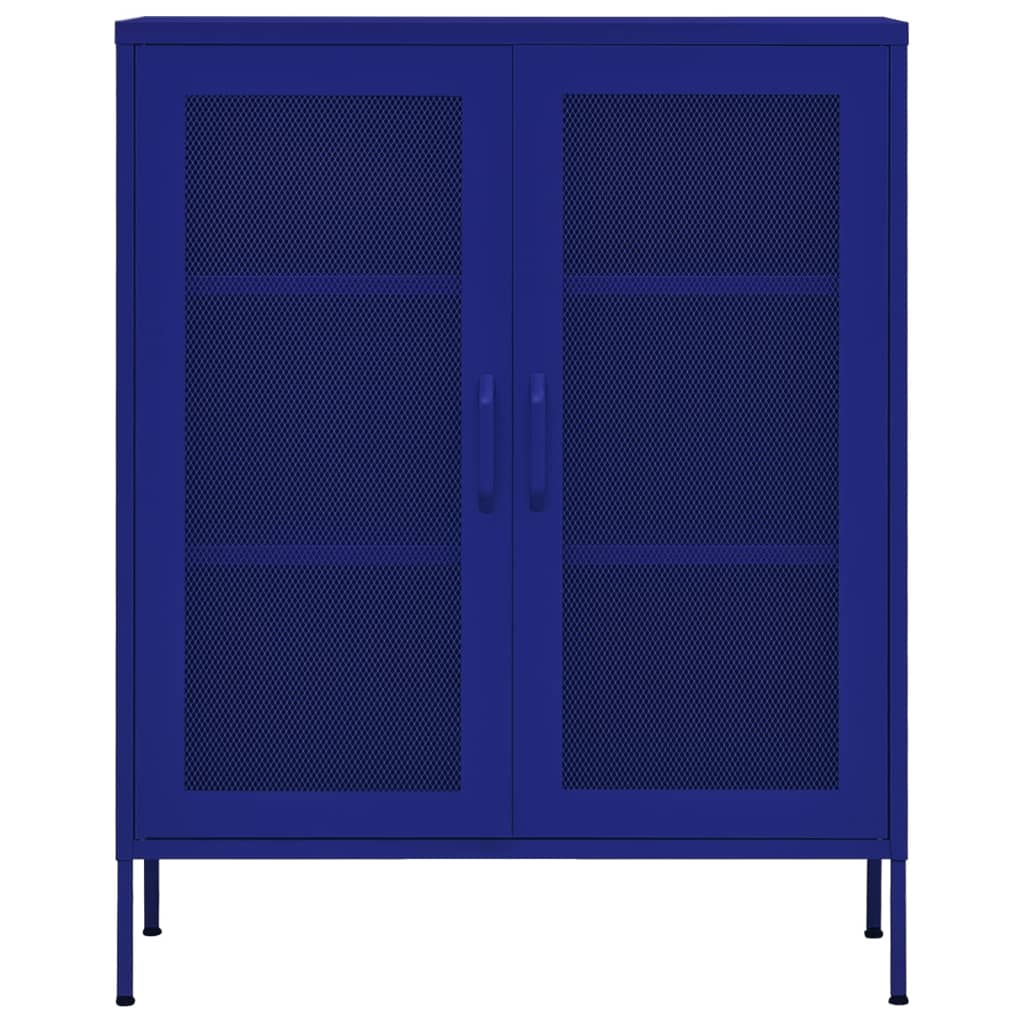 Storage Cabinet Navy Blue 80x35x101.5 cm Steel