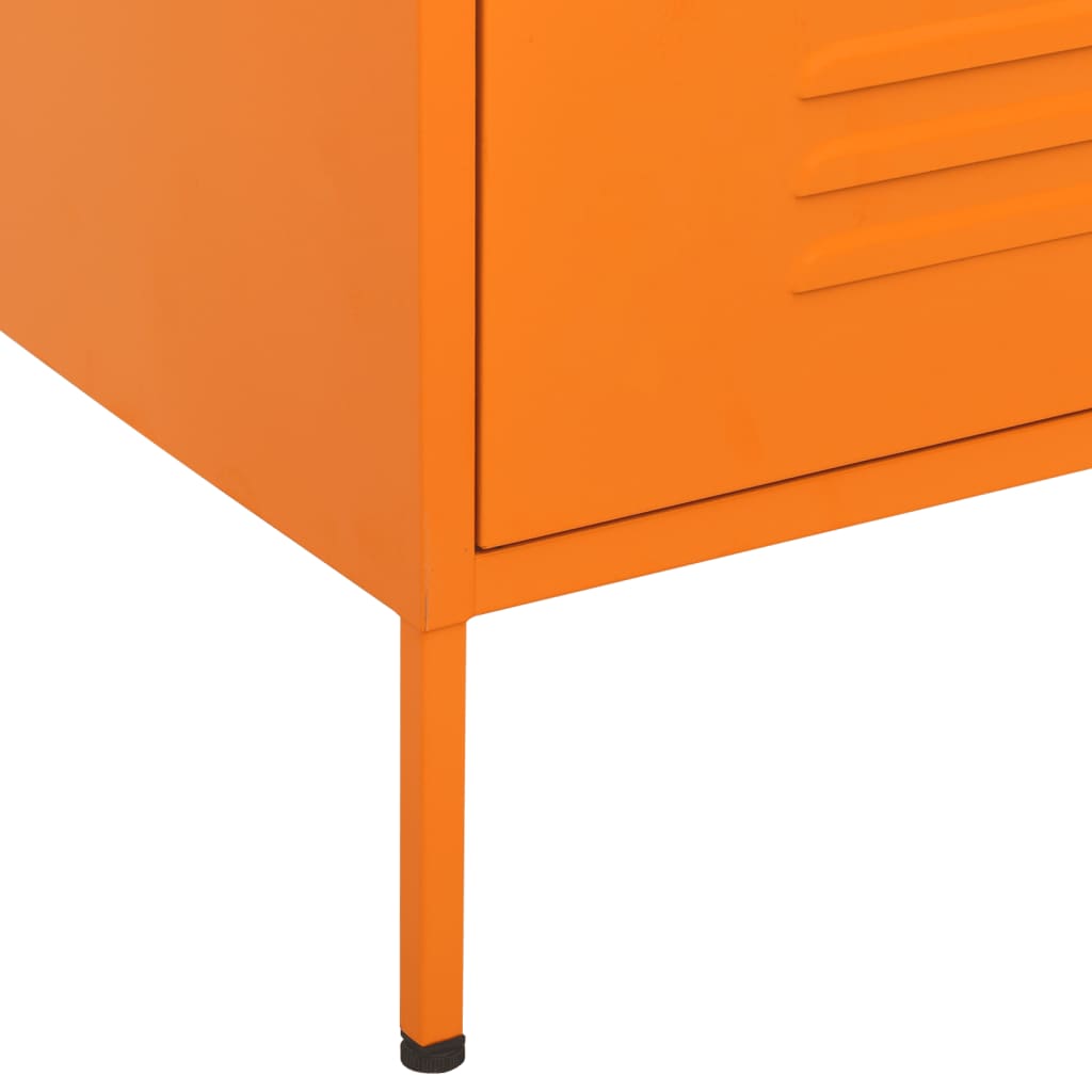 Chest of Drawers Orange 80x35x101.5 cm Steel