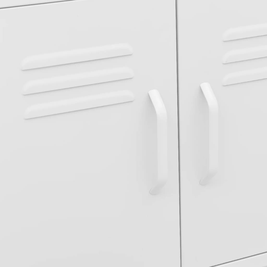 Storage Cabinet White 60x35x56 cm Steel