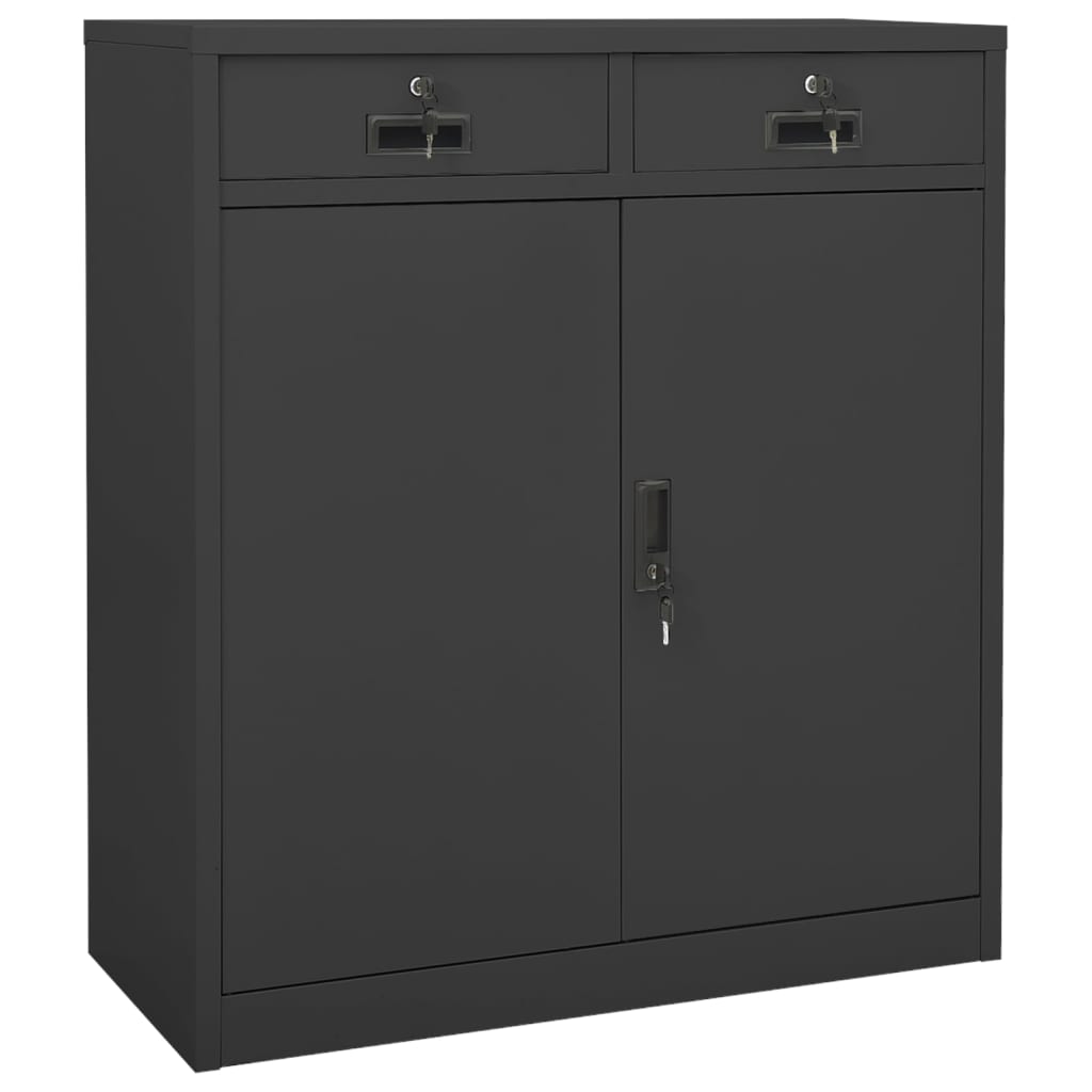 Office Cabinet Anthracite 90x40x102 cm Steel