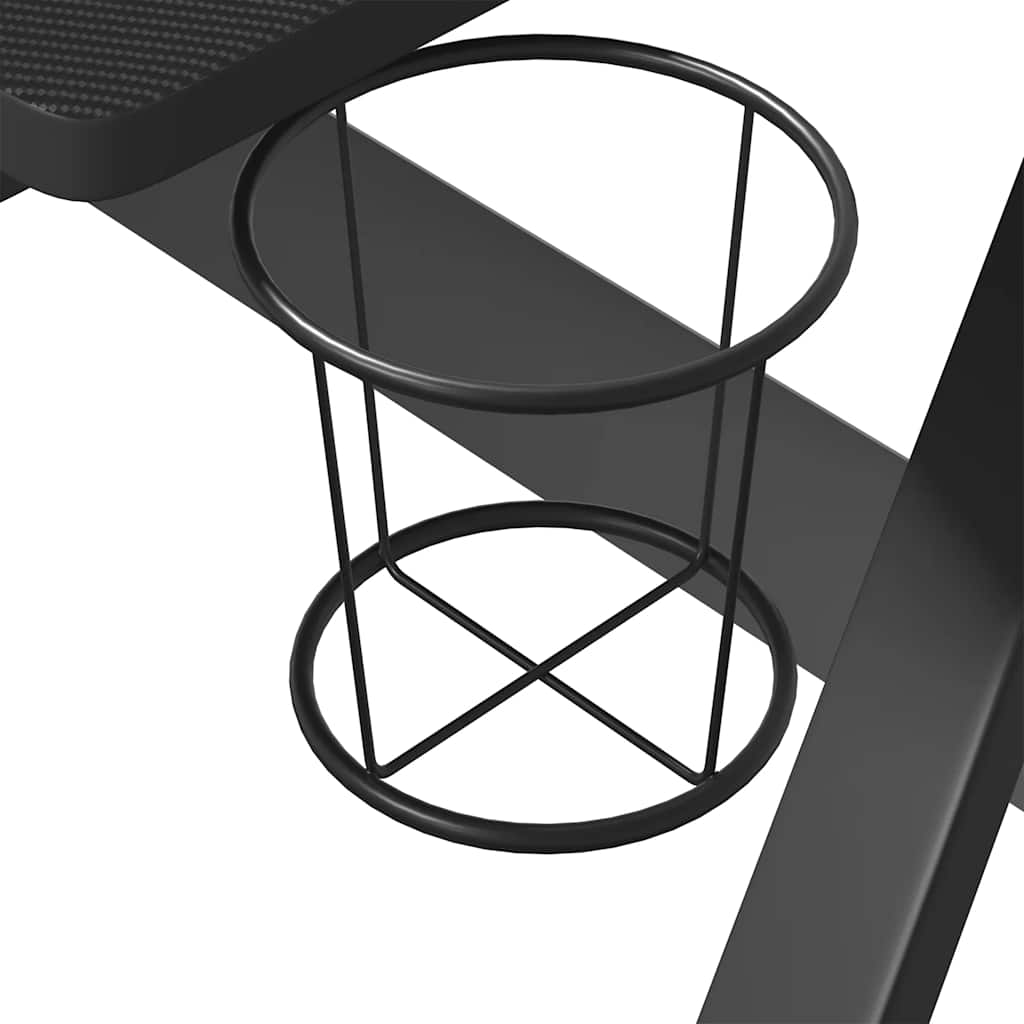 Gaming Desk with ZZ Shape Legs Black 110x60x75 cm