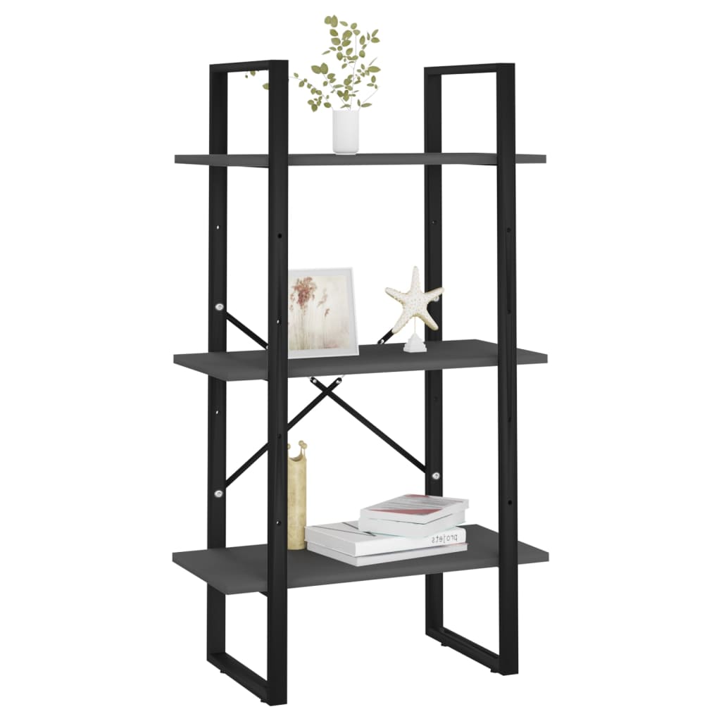 Storage Shelf Grey 60x30x105 cm Engineered Wood