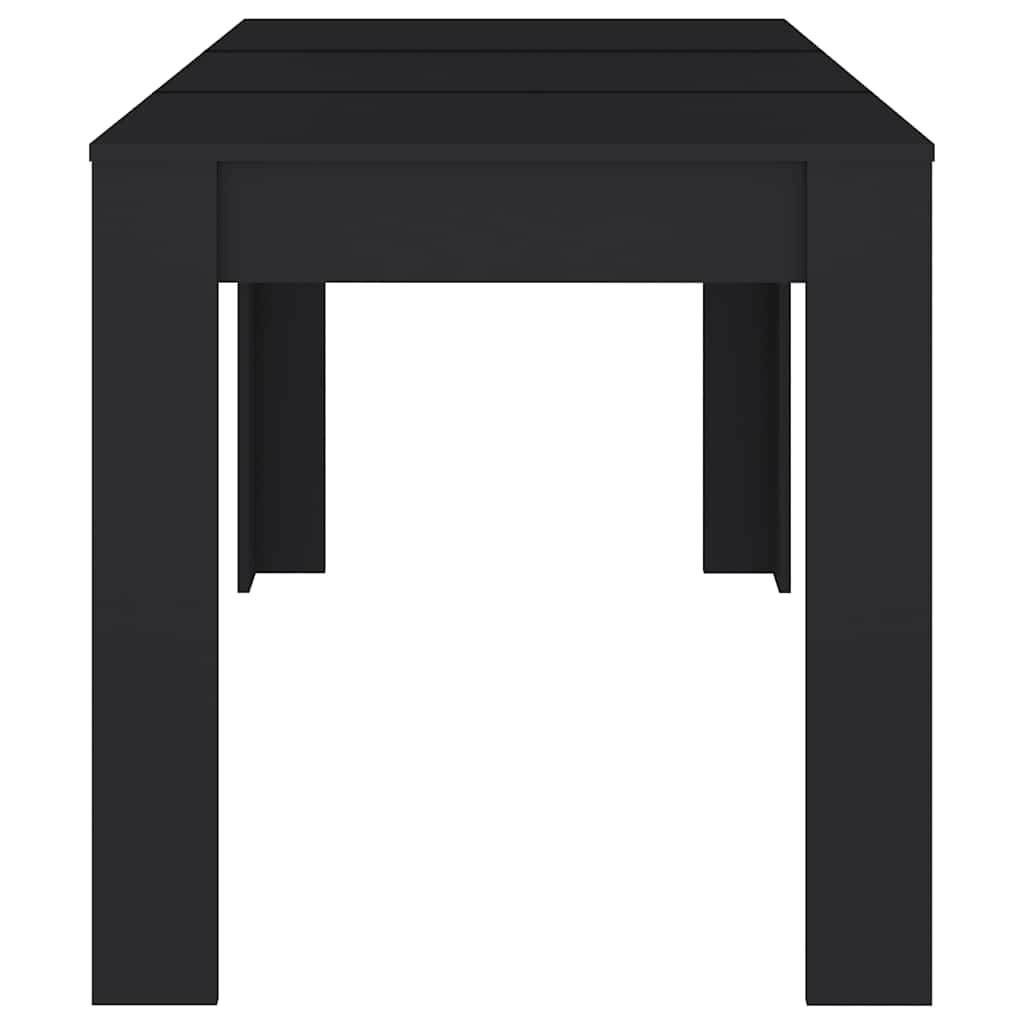 Dining Table Black 140x74.5x76 cm Engineered Wood