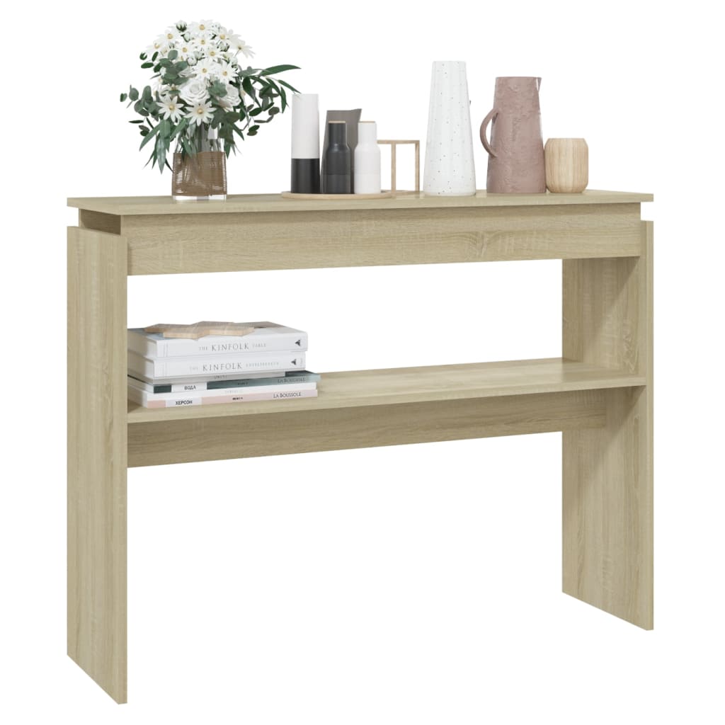 Console Table Sonoma Oak 102x30x80 cm Engineered Wood