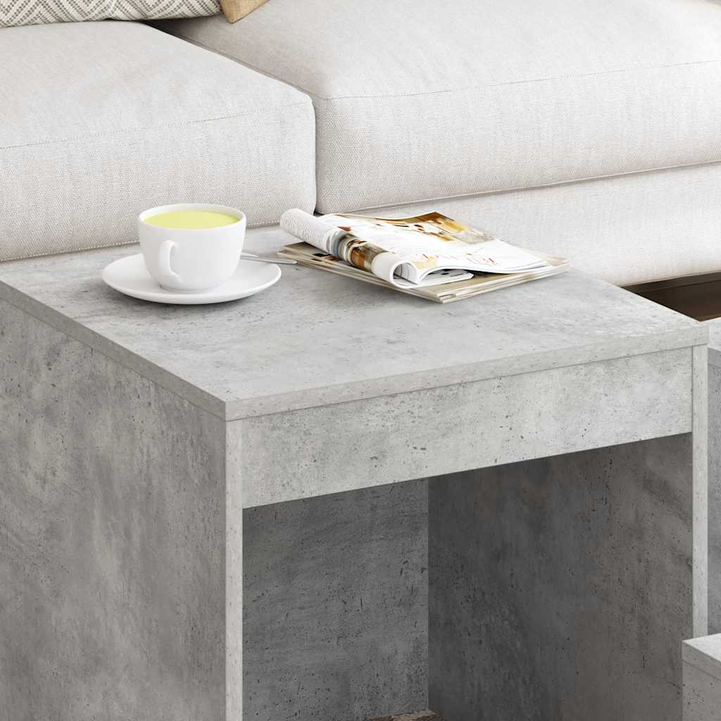 Nesting Tables 3 pcs Concrete Grey Engineered Wood