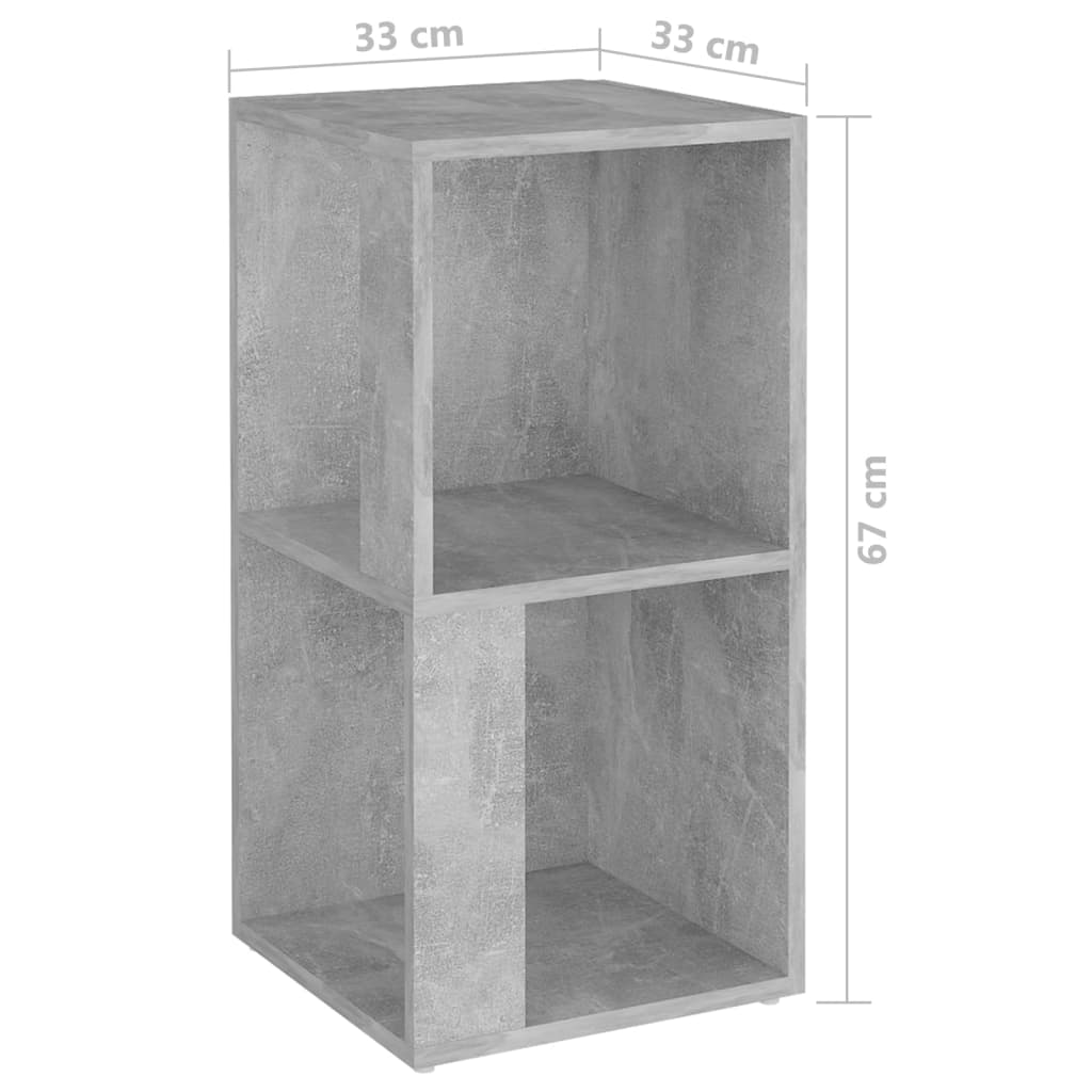 Corner Cabinet Concrete Grey 33x33x67 cm Engineered Wood