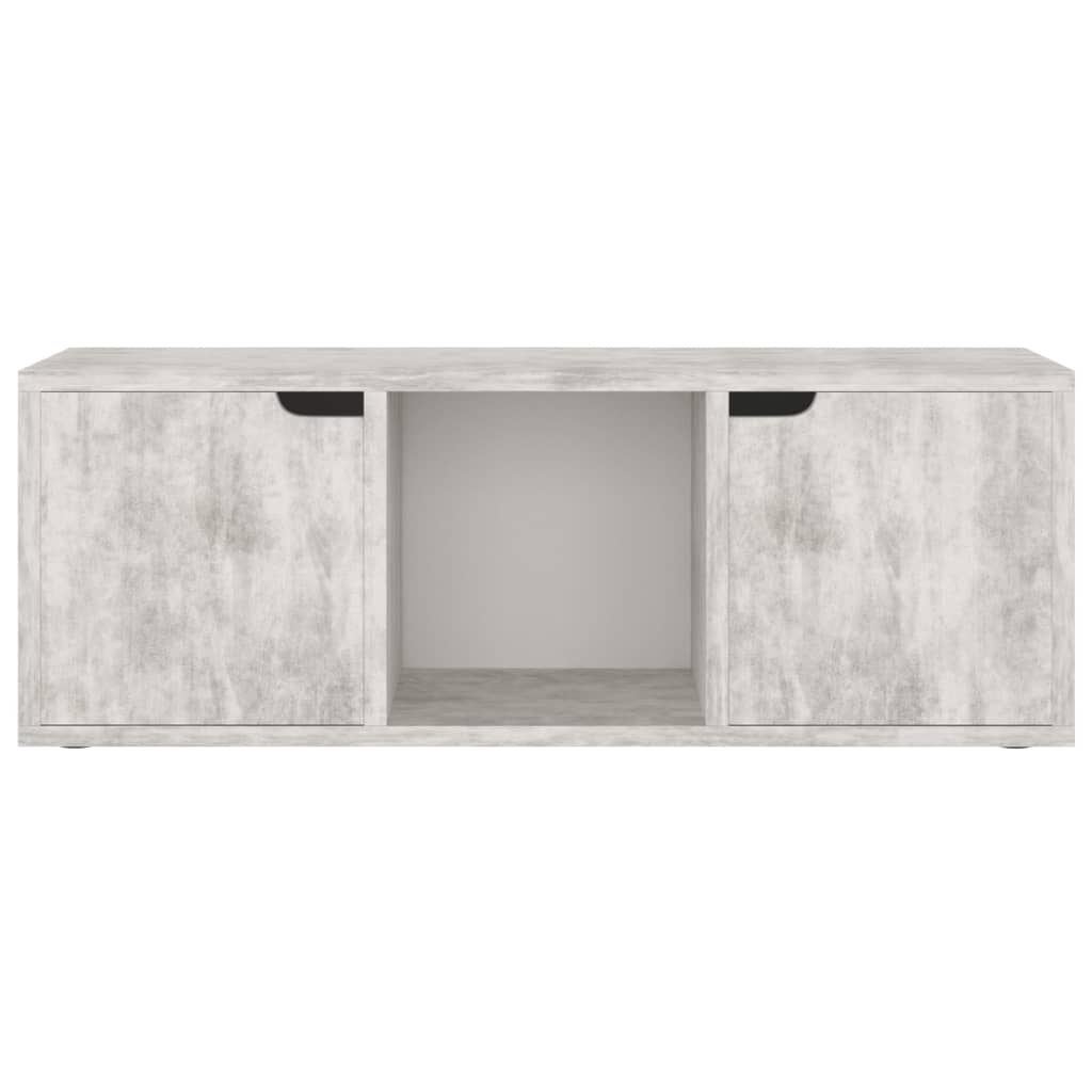 TV Cabinet Concrete 88.5x27.5x30.5 cm Engineered Wood