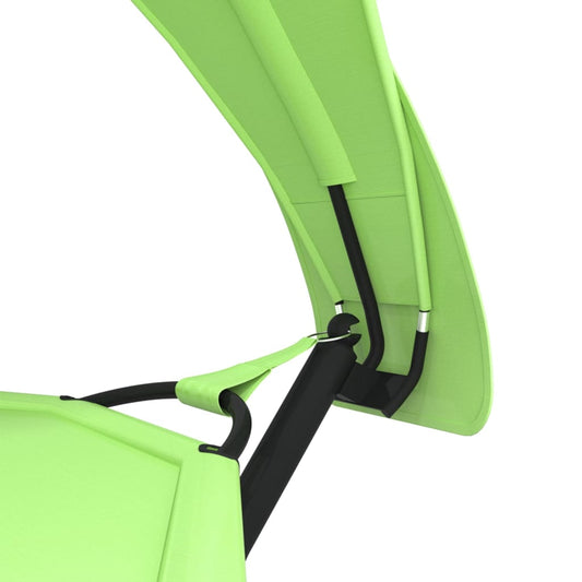 Outdoor Lounge Bed With Canopy Steel And Oxford Fabric