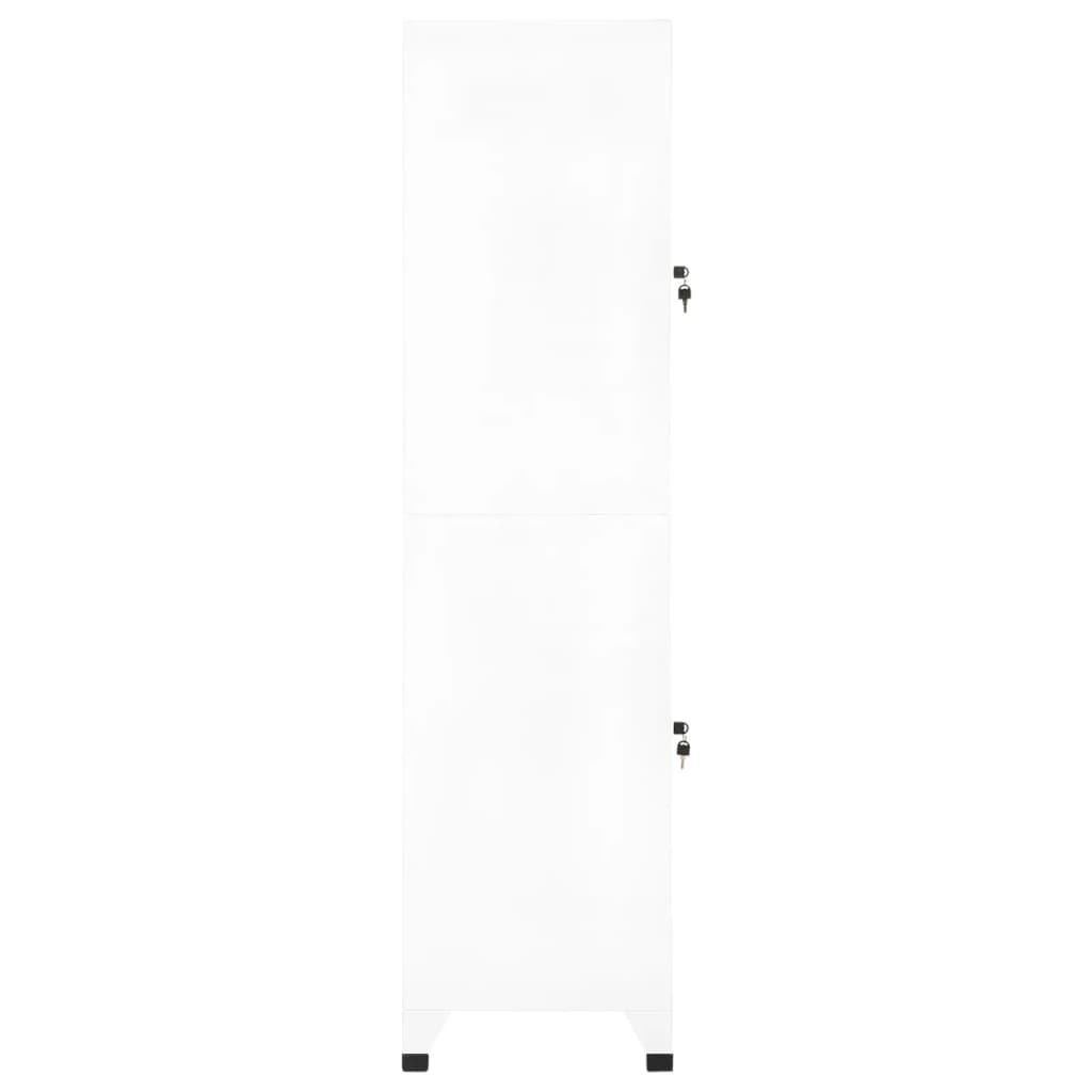 Locker Cabinet White 38x45x180 cm Steel