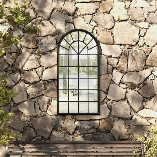 Garden Mirror 90X45 Cm Iron For Outdoor Use