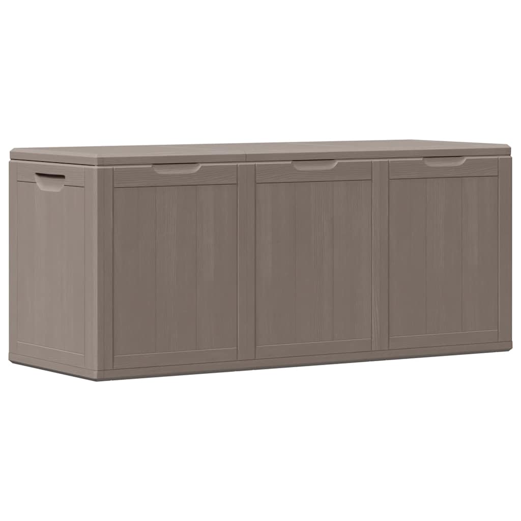Garden Storage Box 270L Brown PP Wood Look