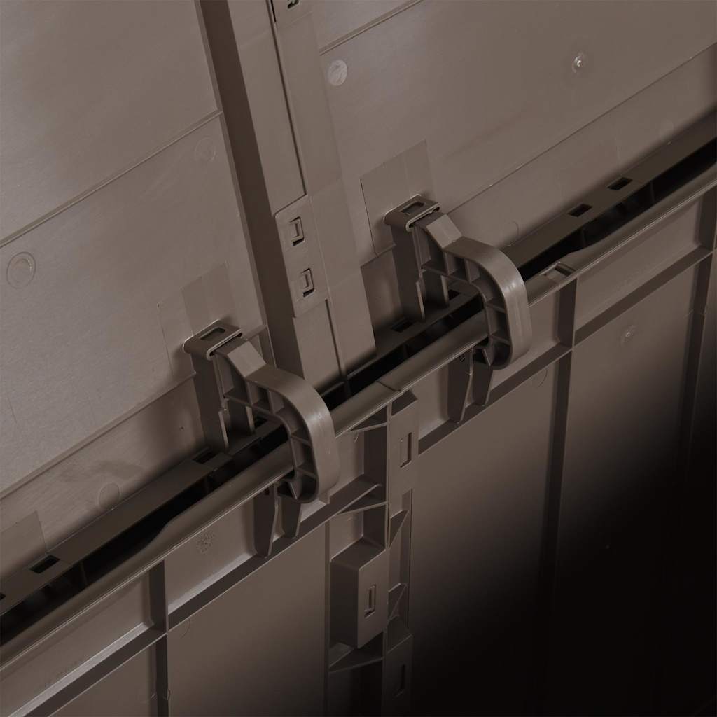 Garden Storage Box 270L Brown PP Wood Look