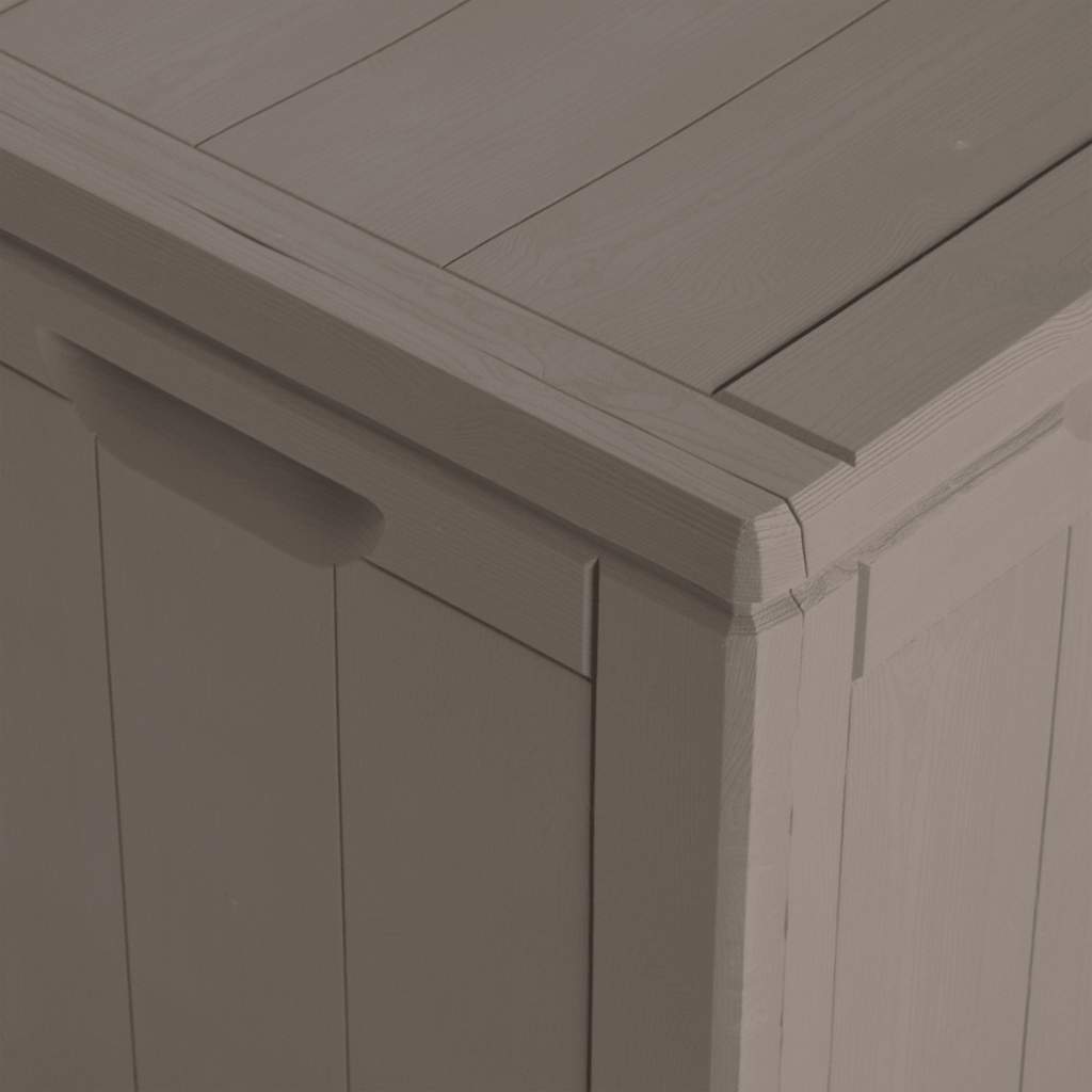 Garden Storage Box 270L Brown PP Wood Look