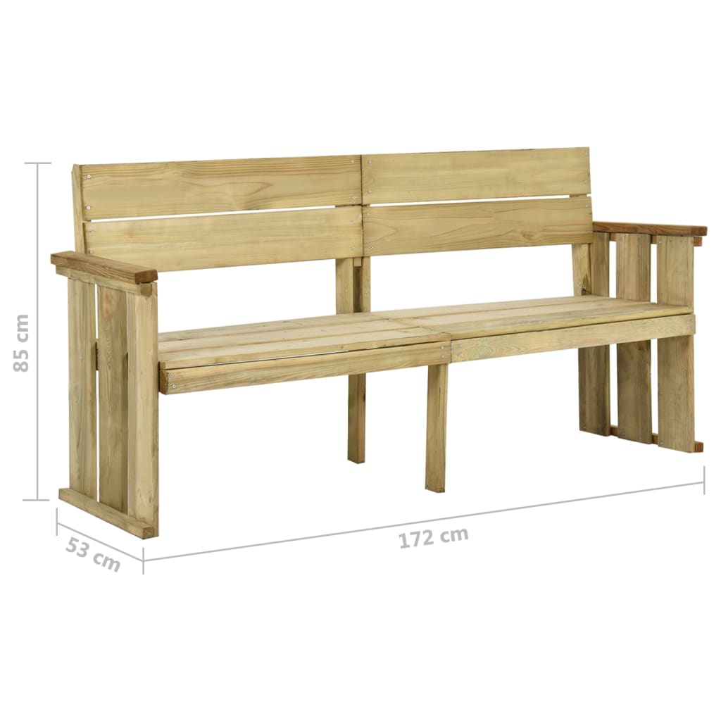 Garden Bench 172 cm Impregnated Pinewood