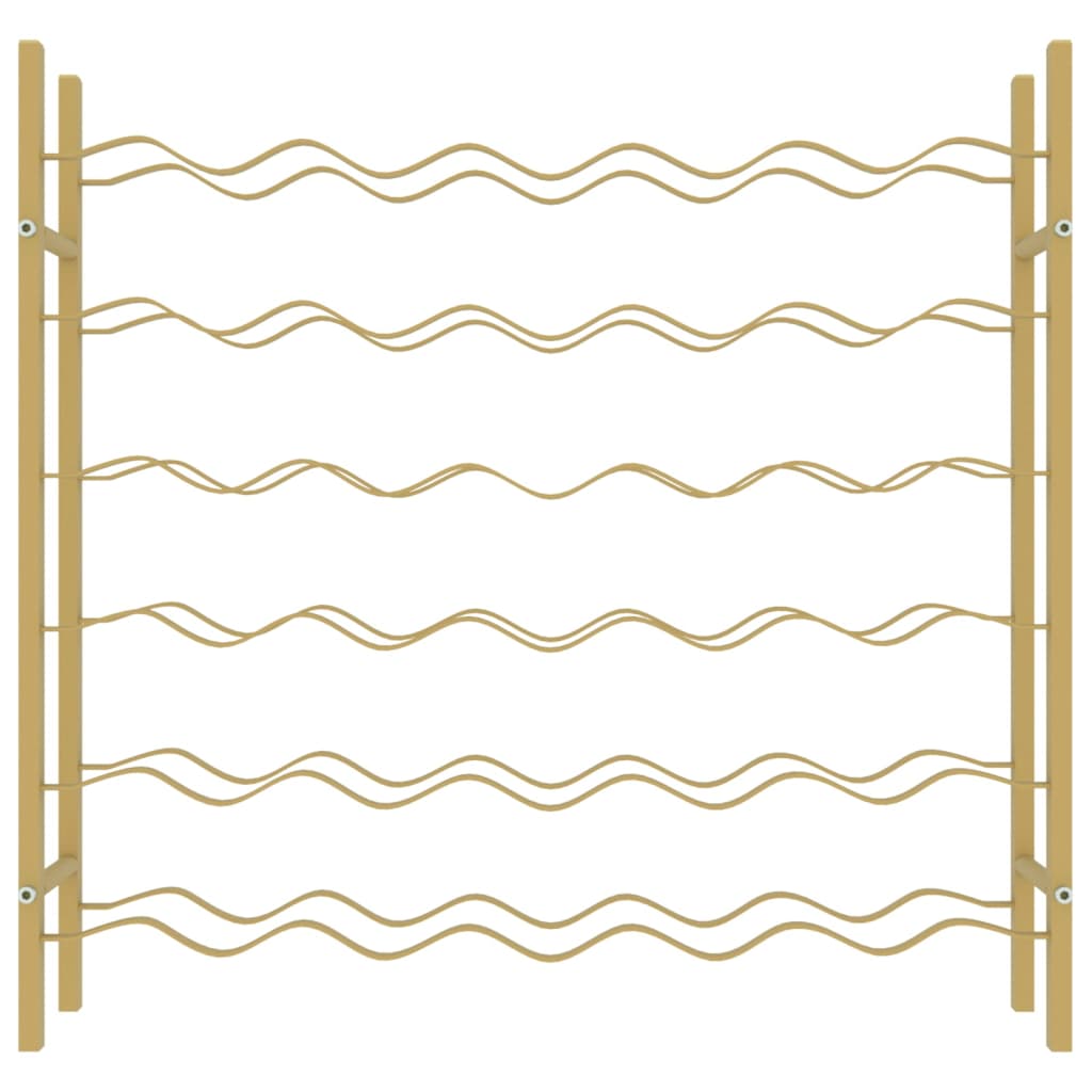 Wine Rack for 36 Bottles Gold Metal