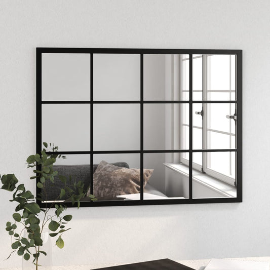 Wall Mirror Black Metal