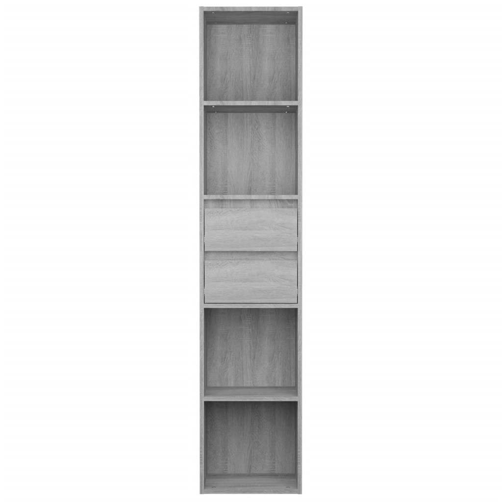 Book Cabinet Grey Sonoma 36x30x171 cm Engineered Wood