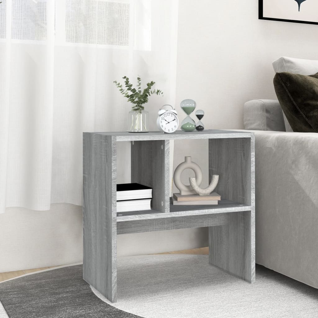 Side Table Grey Sonoma 50x30x50 cm Engineered Wood