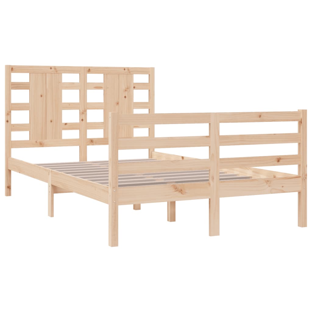 Bed Frame without Mattress 120x200 cm Solid Wood Pine