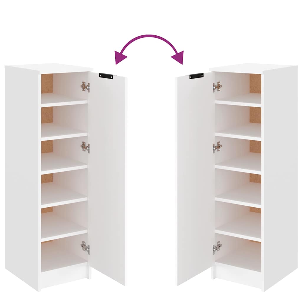 Shoe Cabinet White 30x35x100 cm Engineered Wood