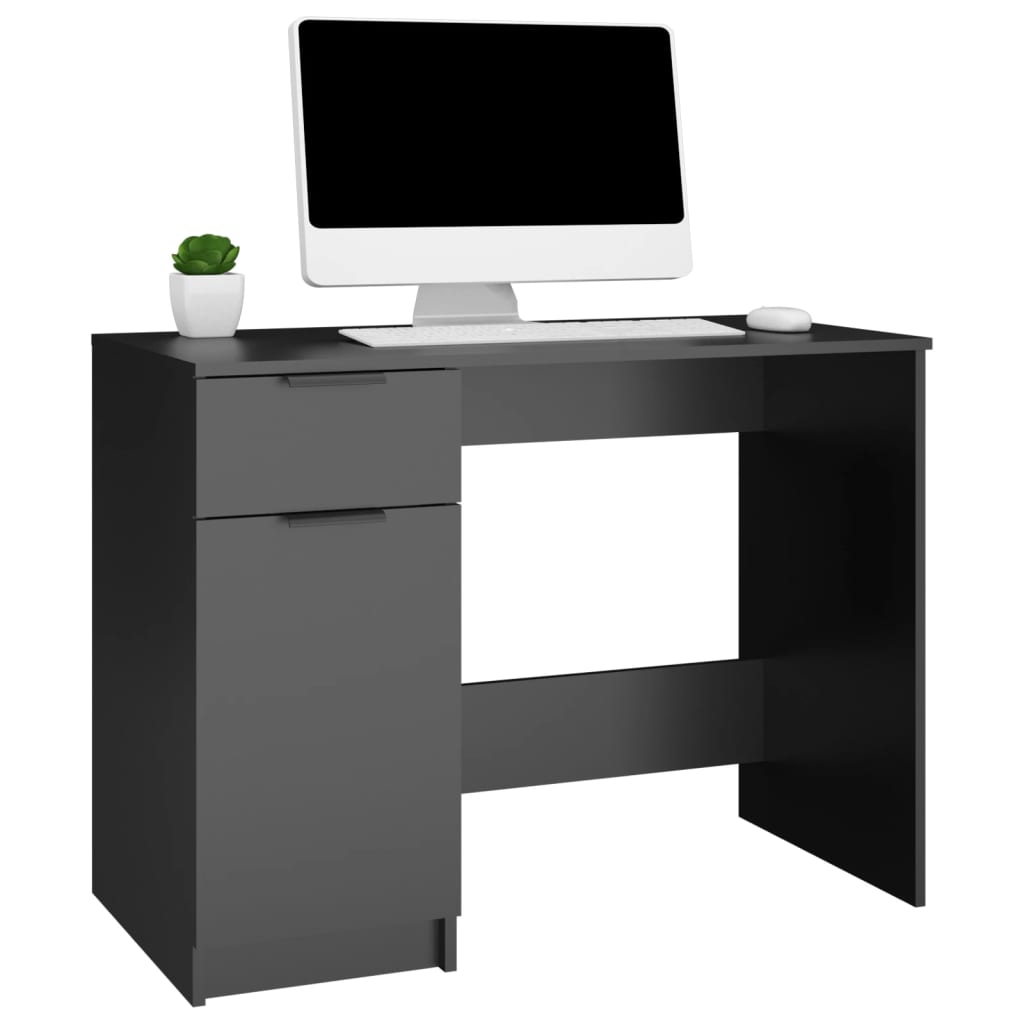 Desk Black 100x50x75 cm Engineered Wood