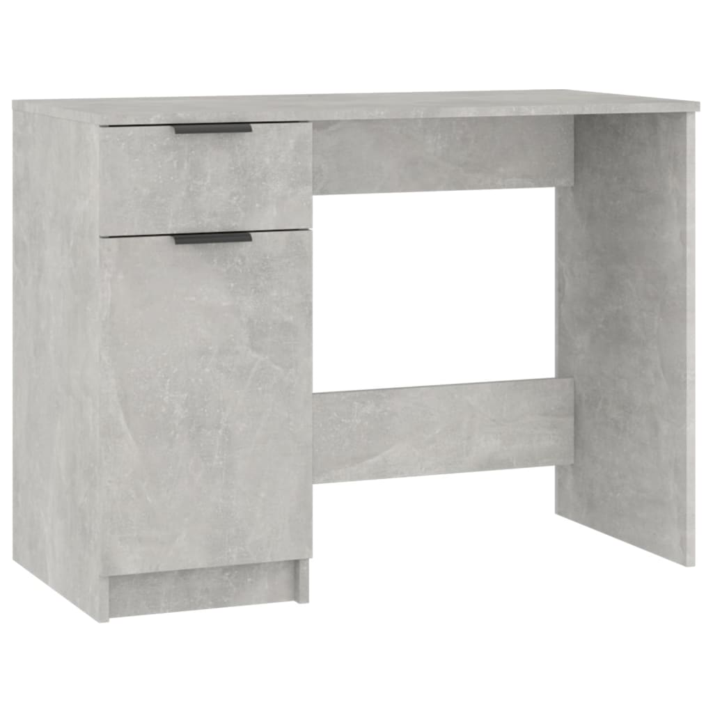 Desk Concrete Grey 100x50x75 cm Engineered Wood