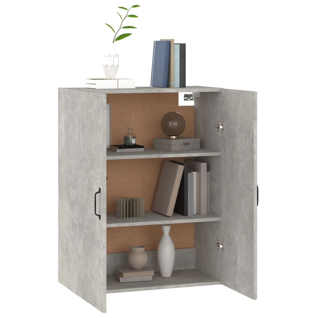 Hanging Cabinet Concrete Grey 69,5x34x90 cm Engineered Wood